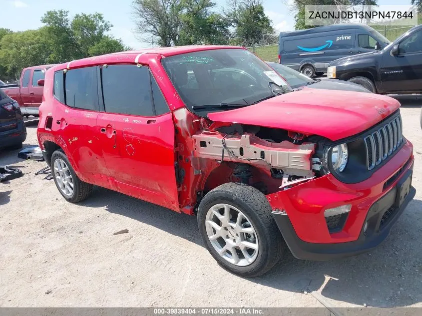 2022 Jeep Renegade Latitude 4X4 VIN: ZACNJDB13NPN47844 Lot: 39839404