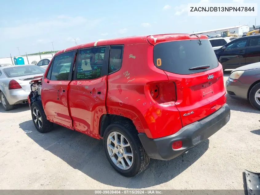 2022 Jeep Renegade Latitude 4X4 VIN: ZACNJDB13NPN47844 Lot: 39839404