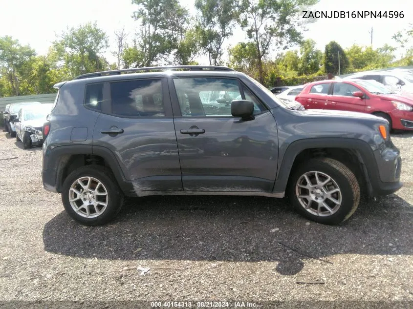 ZACNJDB16NPN44596 2022 Jeep Renegade Latitude 4X4