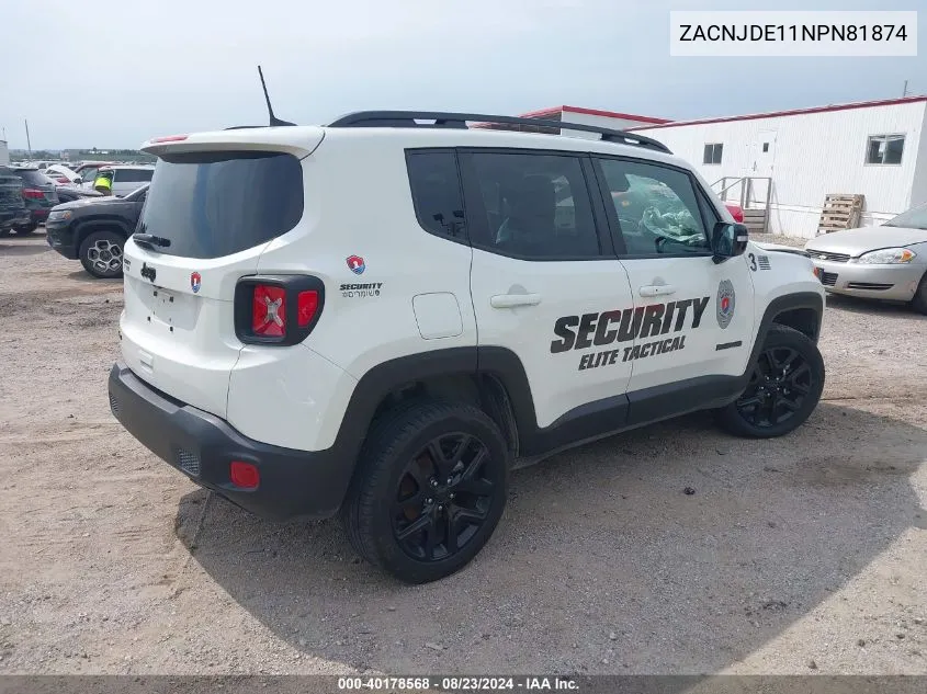 ZACNJDE11NPN81874 2022 Jeep Renegade Altitude 4X4