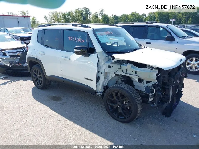 ZACNJDE11NPN57672 2022 Jeep Renegade Altitude