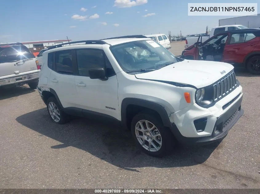 2022 Jeep Renegade Latitude 4X4 VIN: ZACNJDB11NPN57465 Lot: 40297859