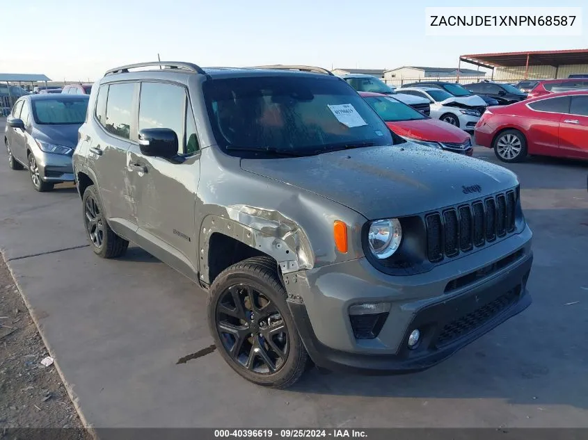 2022 Jeep Renegade Altitude 4X4 VIN: ZACNJDE1XNPN68587 Lot: 40396619