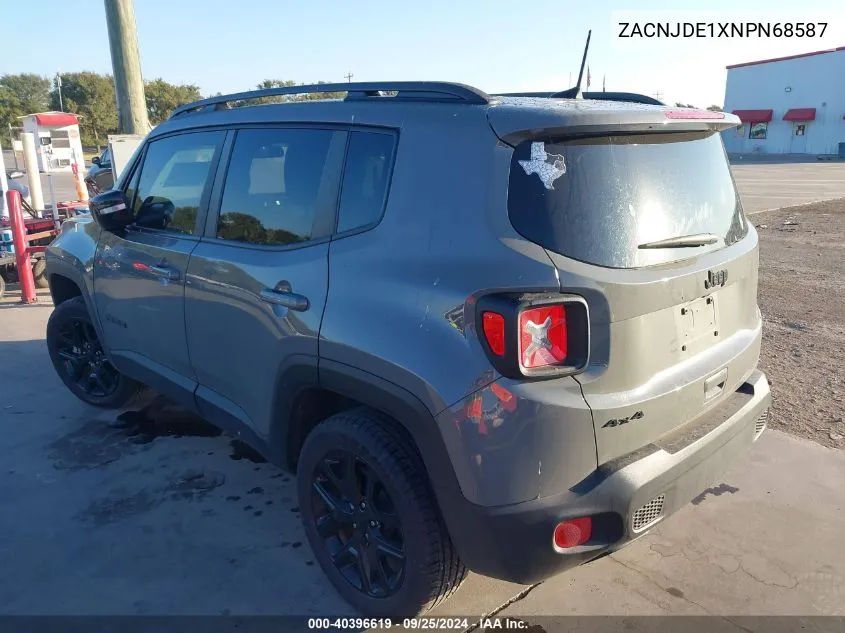 2022 Jeep Renegade Altitude 4X4 VIN: ZACNJDE1XNPN68587 Lot: 40396619