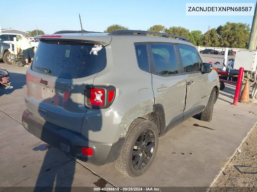 2022 Jeep Renegade Altitude 4X4 VIN: ZACNJDE1XNPN68587 Lot: 40396619