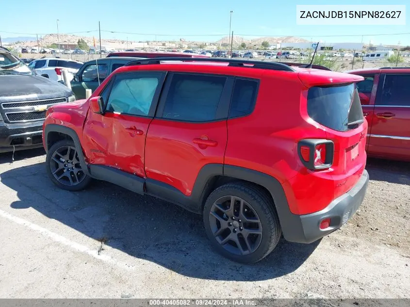 2022 Jeep Renegade (Red) Edition 4X4 VIN: ZACNJDB15NPN82627 Lot: 40405082