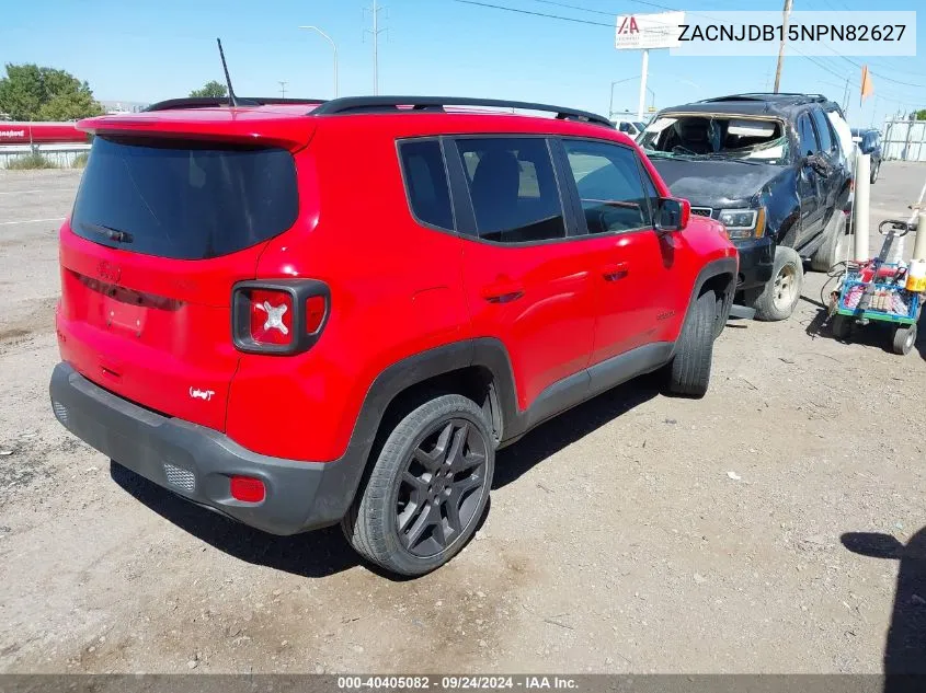 2022 Jeep Renegade (Red) Edition 4X4 VIN: ZACNJDB15NPN82627 Lot: 40405082