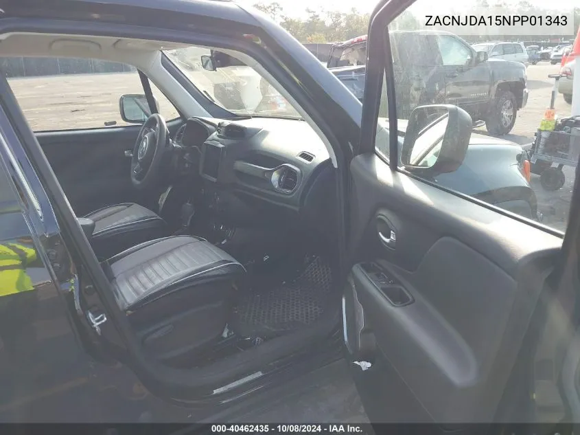 2022 Jeep Renegade Sport 4X4 VIN: ZACNJDA15NPP01343 Lot: 40462435