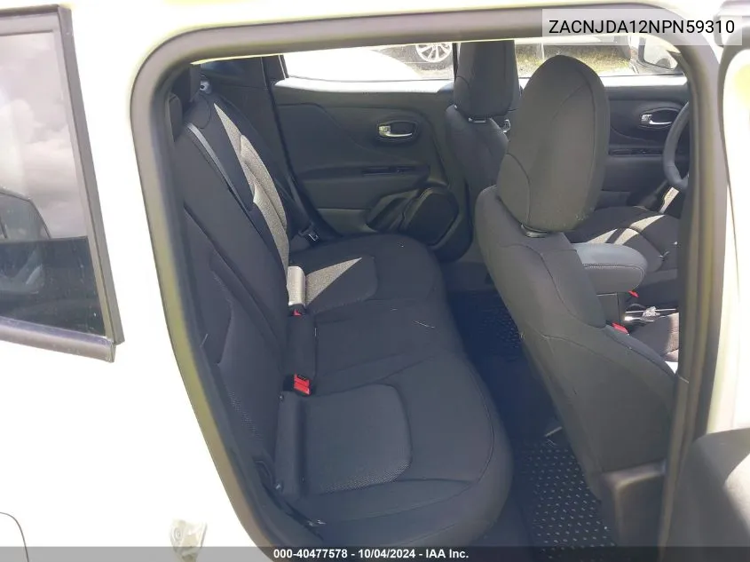 ZACNJDA12NPN59310 2022 Jeep Renegade Sport 4X4