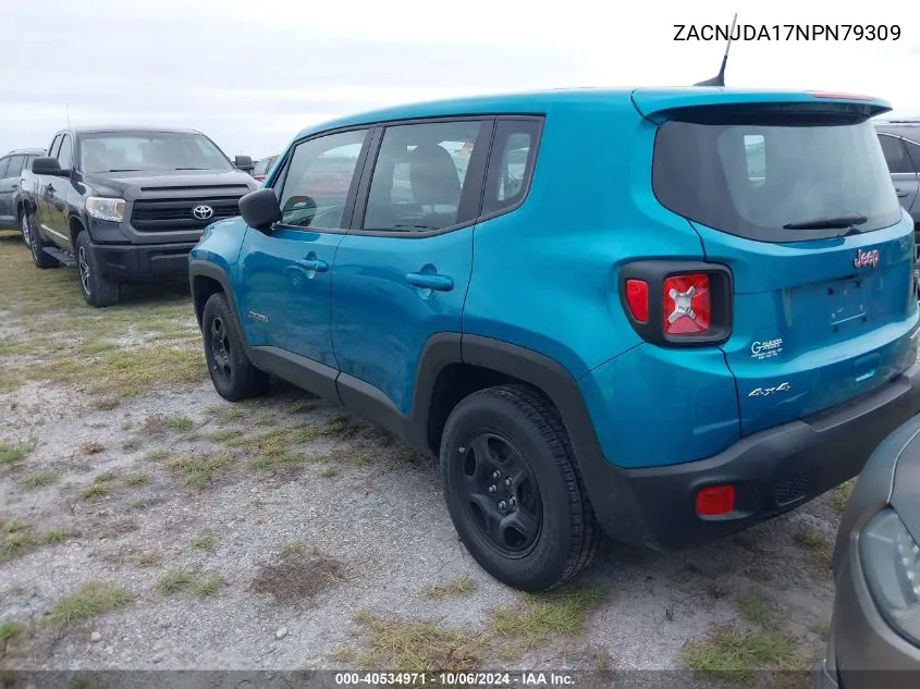 2022 Jeep Renegade Sport VIN: ZACNJDA17NPN79309 Lot: 40534971