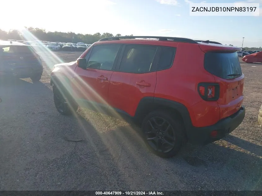 2022 Jeep Renegade Latitude VIN: ZACNJDB10NPN83197 Lot: 40647909