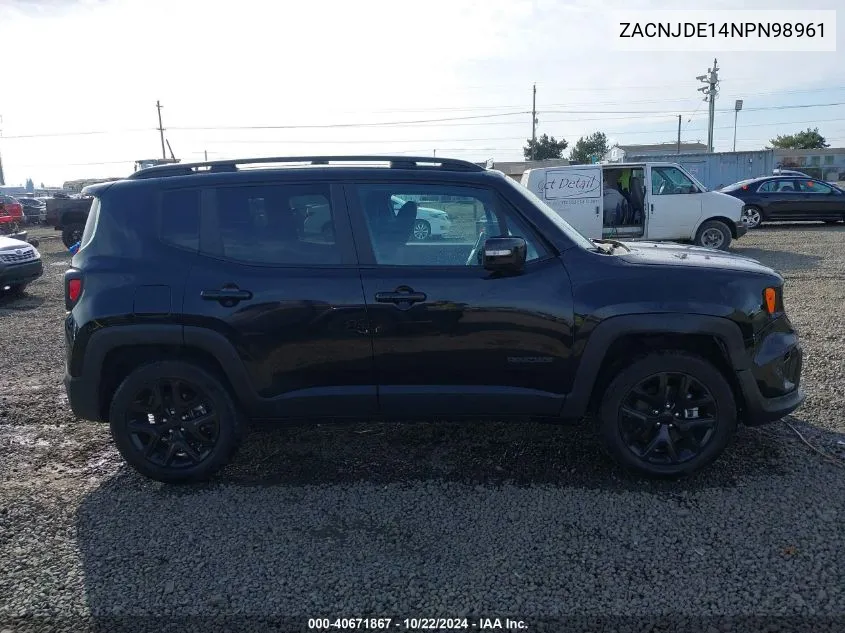 2022 Jeep Renegade Altitude 4X4 VIN: ZACNJDE14NPN98961 Lot: 40671867