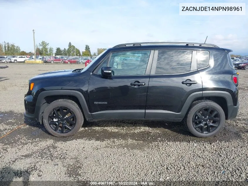 2022 Jeep Renegade Altitude 4X4 VIN: ZACNJDE14NPN98961 Lot: 40671867