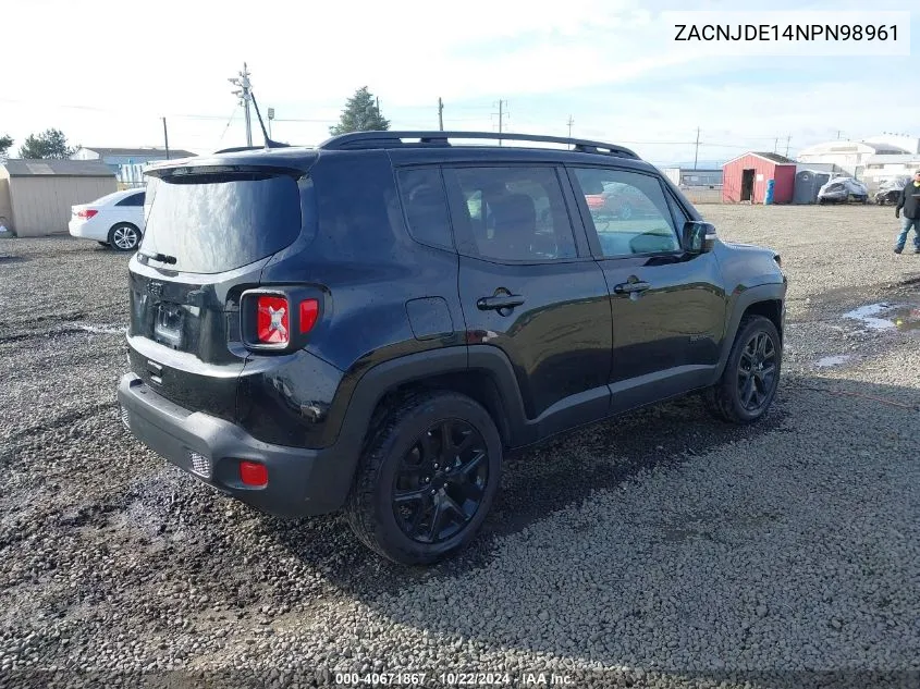 2022 Jeep Renegade Altitude 4X4 VIN: ZACNJDE14NPN98961 Lot: 40671867