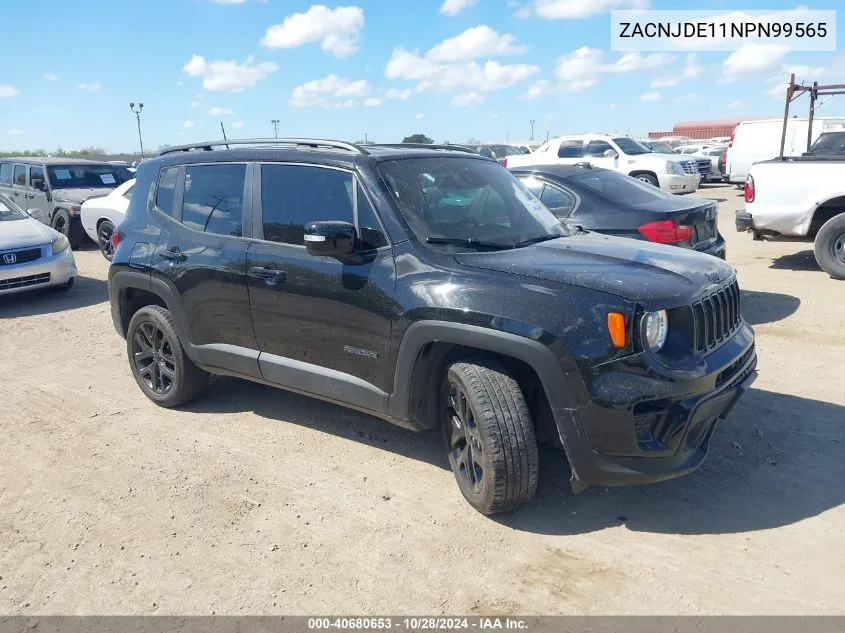 2022 Jeep Renegade Altitude 4X4 VIN: ZACNJDE11NPN99565 Lot: 40680653