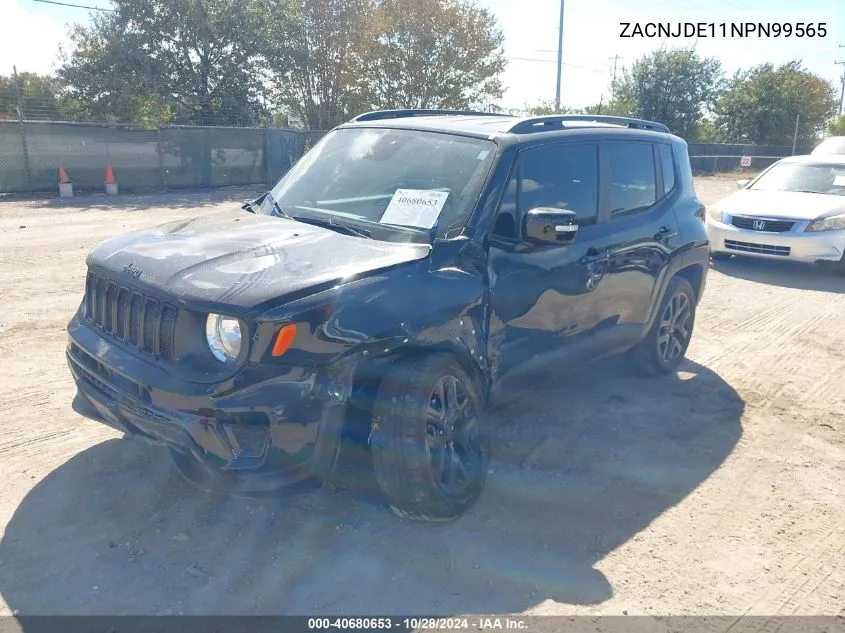 2022 Jeep Renegade Altitude 4X4 VIN: ZACNJDE11NPN99565 Lot: 40680653