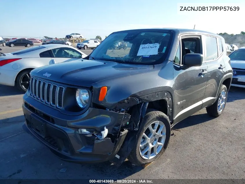 2023 Jeep Renegade Latitude VIN: ZACNJDB17PPP57639 Lot: 40143669