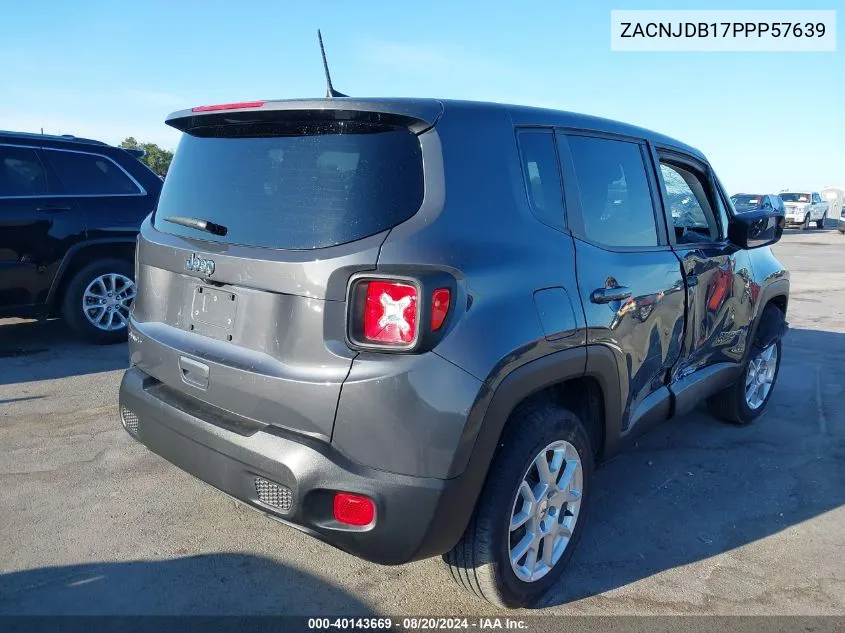 2023 Jeep Renegade Latitude VIN: ZACNJDB17PPP57639 Lot: 40143669