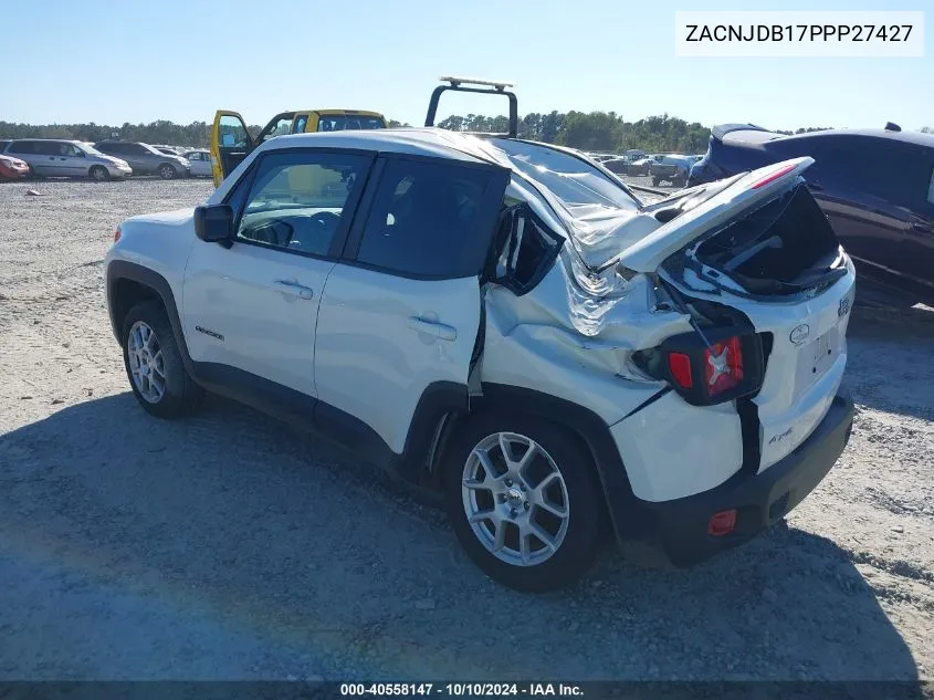 2023 Jeep Renegade Latitude 4X4 VIN: ZACNJDB17PPP27427 Lot: 40558147