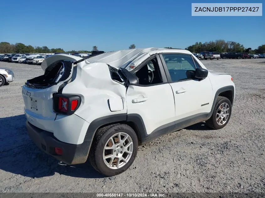 2023 Jeep Renegade Latitude 4X4 VIN: ZACNJDB17PPP27427 Lot: 40558147