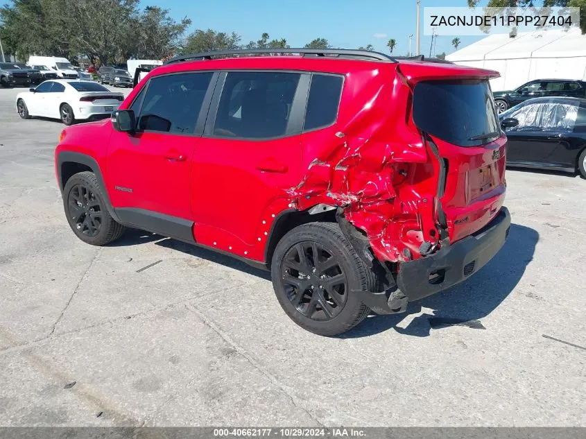 2023 Jeep Renegade Altitude 4X4 VIN: ZACNJDE11PPP27404 Lot: 40662177