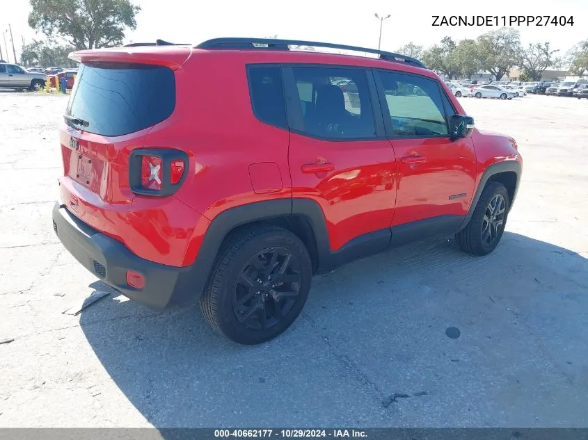 2023 Jeep Renegade Altitude 4X4 VIN: ZACNJDE11PPP27404 Lot: 40662177