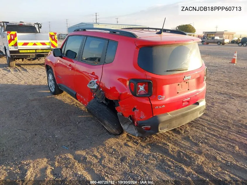 2023 Jeep Renegade Latitude 4X4 VIN: ZACNJDB18PPP60713 Lot: 40725752