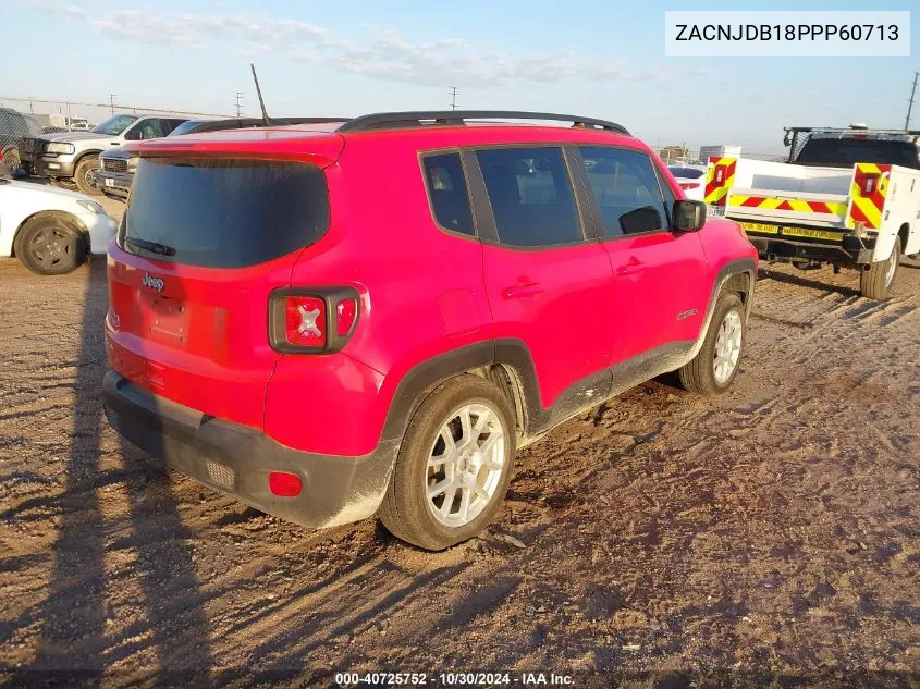 2023 Jeep Renegade Latitude 4X4 VIN: ZACNJDB18PPP60713 Lot: 40725752