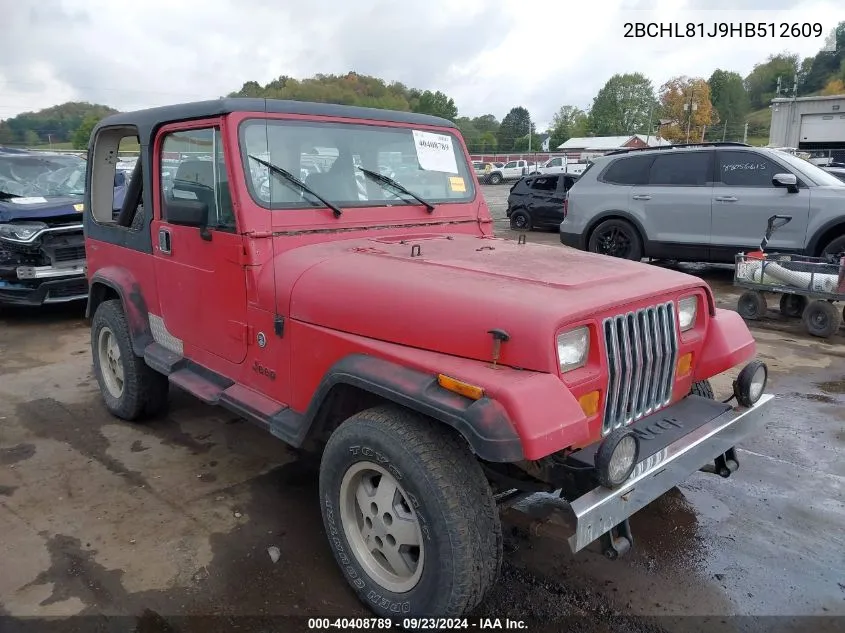 1987 Jeep Wrangler VIN: 2BCHL81J9HB512609 Lot: 40408789