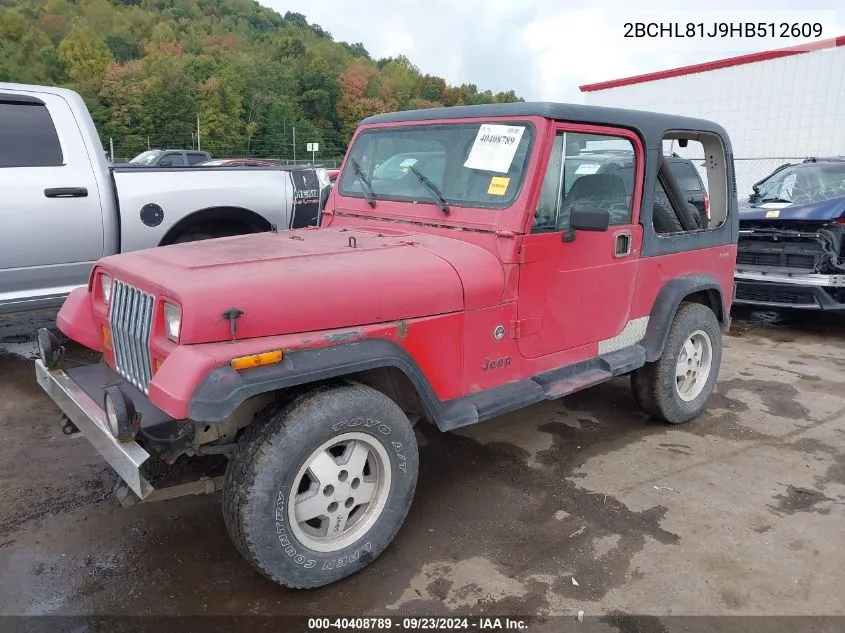 1987 Jeep Wrangler VIN: 2BCHL81J9HB512609 Lot: 40408789