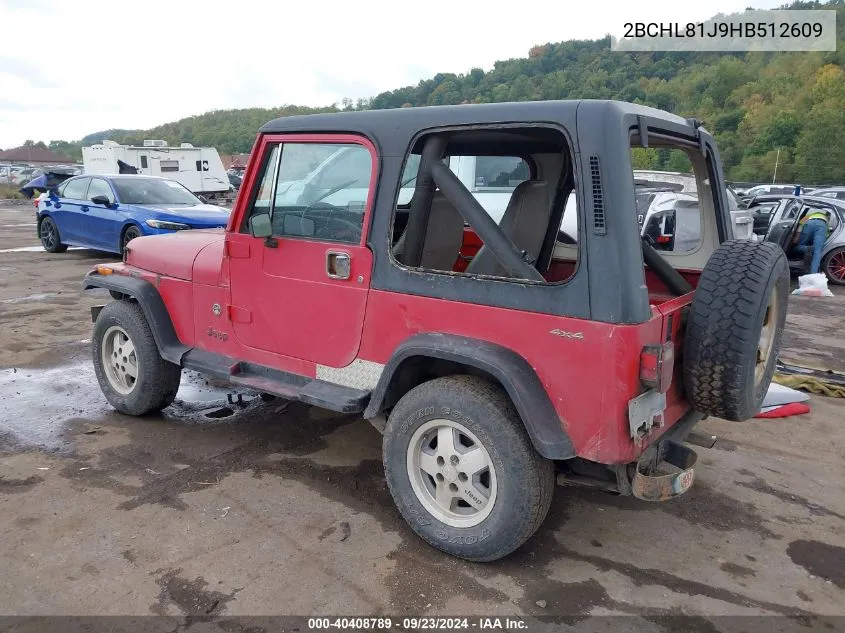 1987 Jeep Wrangler VIN: 2BCHL81J9HB512609 Lot: 40408789