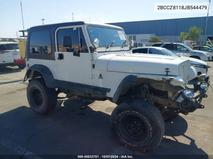 1988 Jeep Wrangler VIN: 2BCCZ8118JB544479 Lot: 40533751