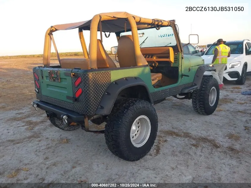 1988 Jeep Wrangler Sport VIN: 2BCCZ6130JB531050 Lot: 40687282