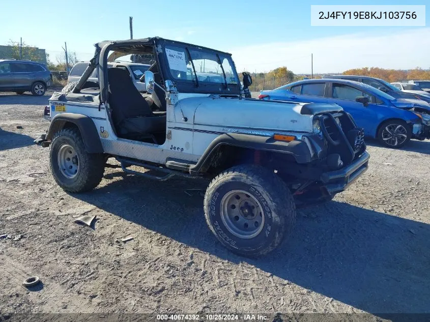 1989 Jeep Wrangler / Yj VIN: 2J4FY19E8KJ103756 Lot: 40674392