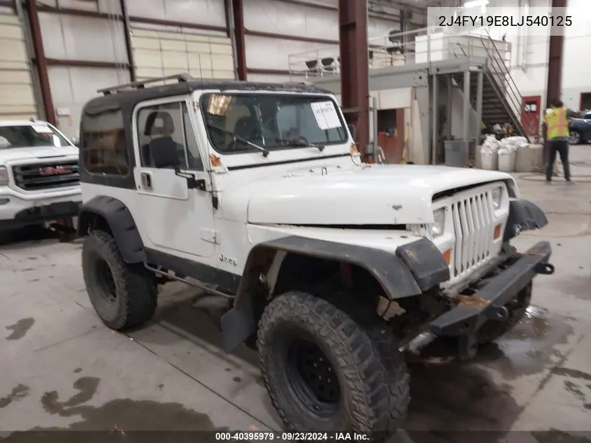 1990 Jeep Wrangler / Yj S VIN: 2J4FY19E8LJ540125 Lot: 40395979