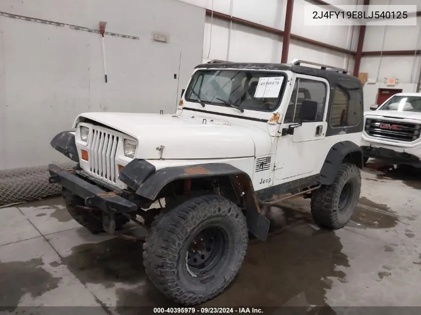 1990 Jeep Wrangler / Yj S VIN: 2J4FY19E8LJ540125 Lot: 40395979