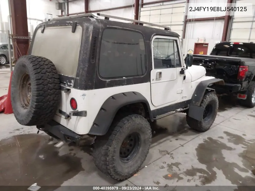 1990 Jeep Wrangler / Yj S VIN: 2J4FY19E8LJ540125 Lot: 40395979