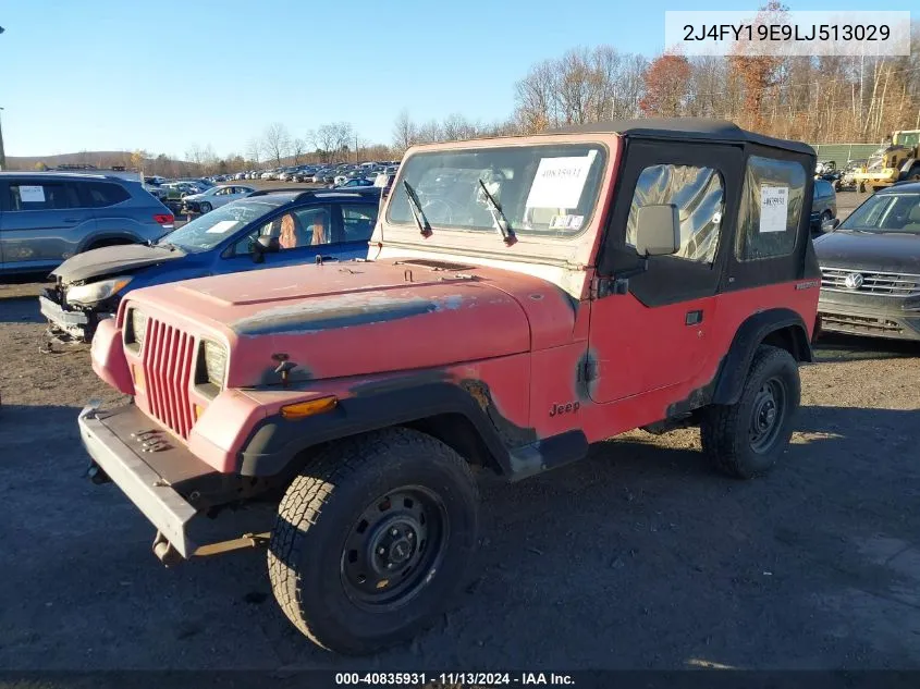 2J4FY19E9LJ513029 1990 Jeep Wrangler / Yj S