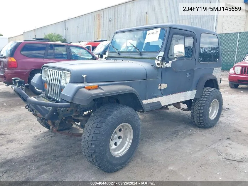 1991 Jeep Wrangler / Yj S VIN: 2J4FY19P5MJ145659 Lot: 40448327