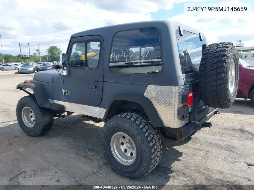 1991 Jeep Wrangler / Yj S VIN: 2J4FY19P5MJ145659 Lot: 40448327