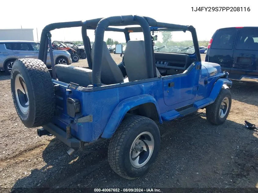 1J4FY29S7PP208116 1993 Jeep Wrangler / Yj