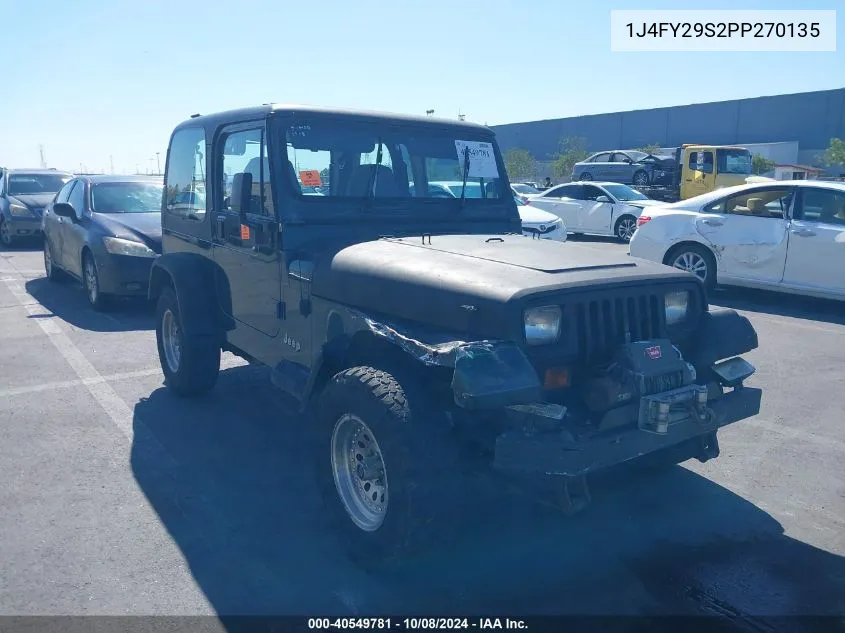 1993 Jeep Wrangler / Yj VIN: 1J4FY29S2PP270135 Lot: 40549781