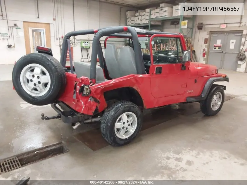 1994 Jeep Wrangler / Yj S VIN: 1J4FY19P7RP456567 Lot: 40142266