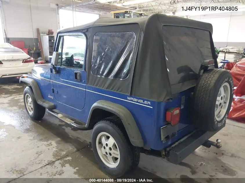 1994 Jeep Wrangler / Yj S VIN: 1J4FY19P1RP404805 Lot: 40144088