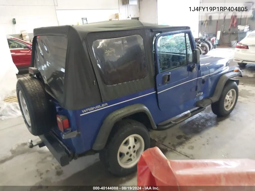 1994 Jeep Wrangler / Yj S VIN: 1J4FY19P1RP404805 Lot: 40144088