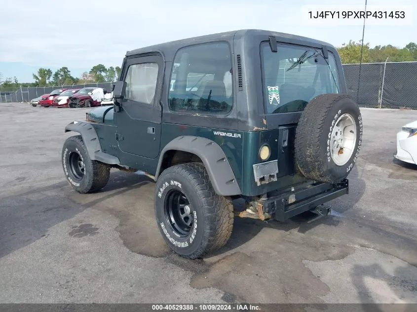 1994 Jeep Wrangler / Yj S VIN: 1J4FY19PXRP431453 Lot: 40529388