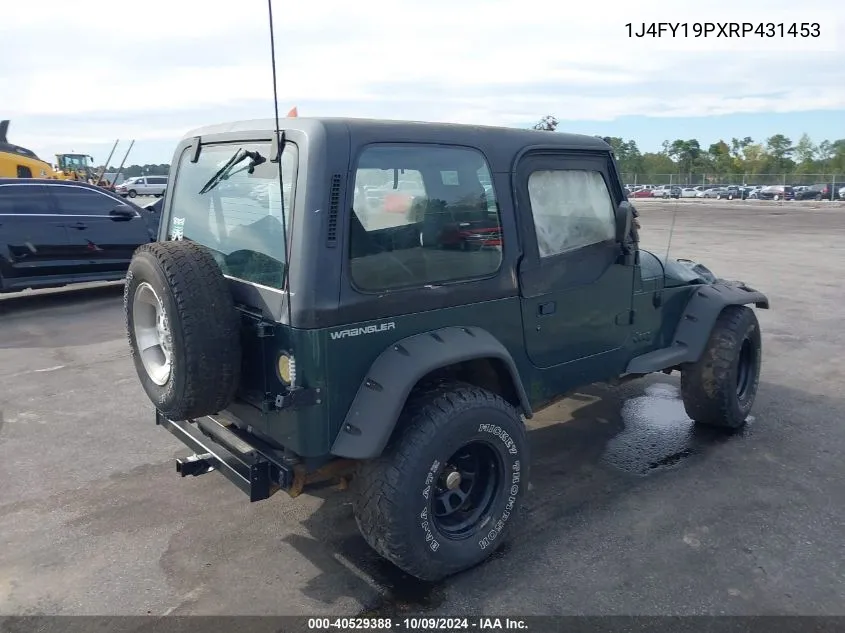 1994 Jeep Wrangler / Yj S VIN: 1J4FY19PXRP431453 Lot: 40529388