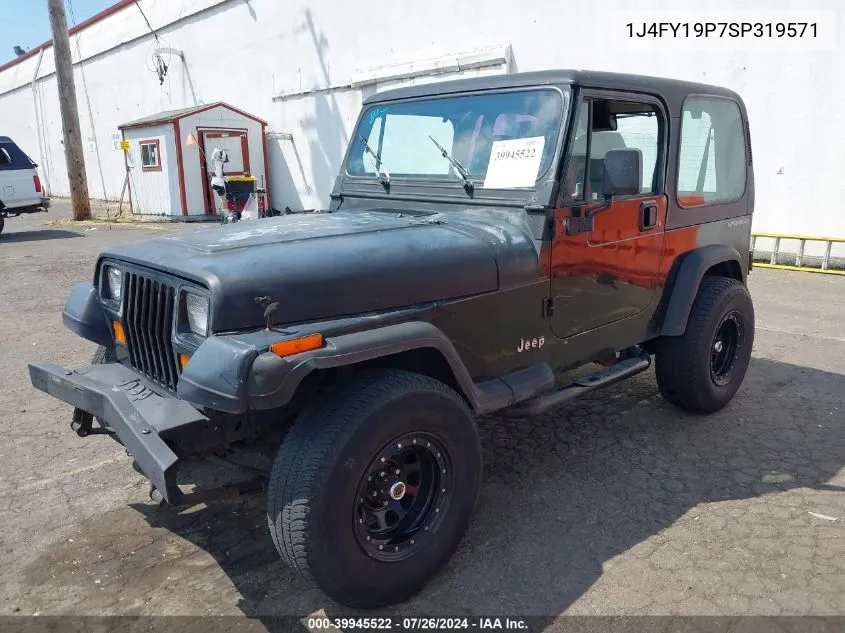 1995 Jeep Wrangler / Yj S/Rio Grande VIN: 1J4FY19P7SP319571 Lot: 39945522