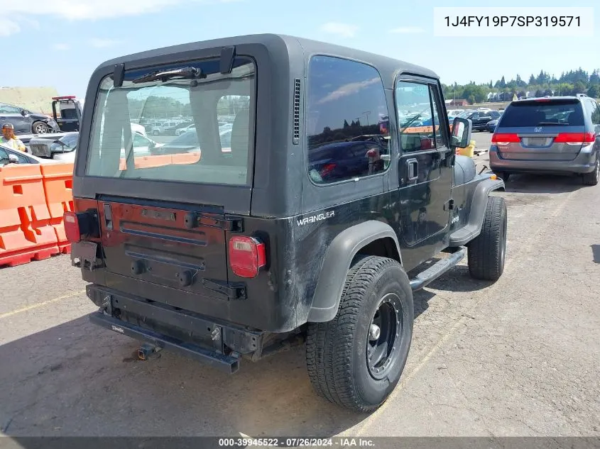 1995 Jeep Wrangler / Yj S/Rio Grande VIN: 1J4FY19P7SP319571 Lot: 39945522