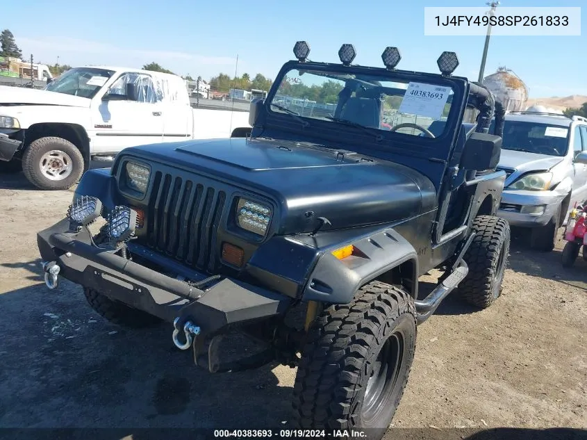 1995 Jeep Wrangler / Yj Sahara VIN: 1J4FY49S8SP261833 Lot: 40383693